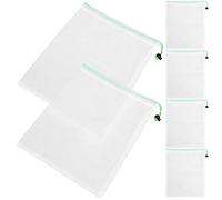 ibasenice Lot de 6 Sacs Filet Réutilisables pour Fruits et Légumes en Polyester Léger et Pliable, Rangement au Marché Fermier la Maison