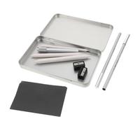 ibasenice Lot de Crayons pour Poterie avec Estompe, Taille-crayon et Étui, Papier et Métal, Niveaux de Dureté Multiples, pour Création Artistique en Classe