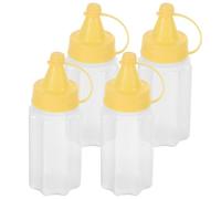 ibasenice Mini Bouteilles Souples en Pp 30ml pour Condiments Lot de 4 Légères et Étanches, Distributeurs D'huile et Ketchup pour Accessoires Lunch Box