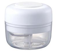 ibasenice Mini Hachoir à Ail Électrique Multifonction en Plastique et Acier Inoxydable, Design Pratique et Portable Cuisine, pour Hacher Ail et Légumes Facilement