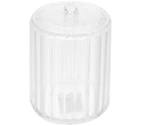 ibasenice Organisateur Compact en Acrylique Transparent pour Cotons-tiges et Cure-Dents avec Couvercle, pour Bureau ou Chevet, Résistant et Pratique