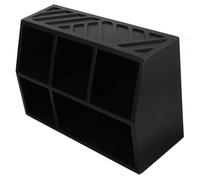 ibasenice Organisateur de Sachets de Café en Bois Foncé Compartiments, Boîte de Rangement Compacte pour Appartement et Hôtel, Design Moderne et Lignes Épurées Réutilisable