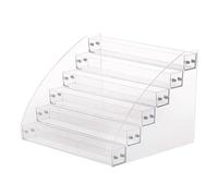 ibasenice Organisateur de Vernis à Ongles à Plusieurs Niveaux en Acrylique Transparent, Structure Stable Base Plate, Rangement Maquillage Léger et Solide pour Bureau