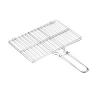 ibasenice Panier à Griller en Acier Inoxydable Épaissi pour Barbecue, Grillage Rigide, Chauffe Uniformément, Facile à Nettoyer, pour Camping en Plein Air et Barbecue à Domicile