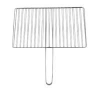ibasenice Panier à Poisson Grillé Grille à Légumes en Acier Inoxydable, Style Vertical, Argenté, pour Barbecue et Camping, pour Viande et Légumes, Design Ergonomique, Robuste