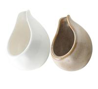 ibasenice Pichets à Lait Design Multi-usage en Céramique Lot de 2 Style Japonerie Bec Créatif Apparence Lisse et Élégante pour Bars et Maison