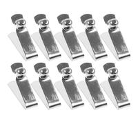 ibasenice Pince à Ressort pour Parapluie, Clip à Ressort pour Perche télescopique, Lot de 10, Argent, Acier, stabilité renforcée, réparation de parasols en extérieur