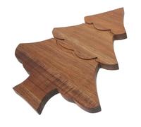 ibasenice Planche à Découper Sapin de Noël Ronde en Bois Multifonction | Décor Festif Élégant, Facile à Nettoyer et Résistante, pour Fruits et Légumes