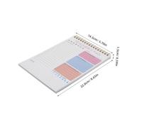 ibasenice Planificateur Hebdomadaire Rose Portable en Papier Protection Élégante, Carnet de Planification pour Travail et École, Agenda Mensuel Pratique pour Organisation