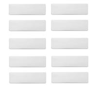 ibasenice Plaques Nominatives Lot de 10 Bords Lisses en Acier Inoxydable Argenté pour Gravure en Milieu Professionnel pour Bureaux et Vêtements