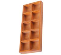 ibasenice Plateau en Bois à 10 Compartiments pour Plantes et Petits Objets | Base Rustique Multi-grille, Usage Décoratif ou Rangement, pour Pots et Mini Paysage, Bois