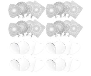 ibasenice Plateau Métallique Argenté en Alliage Solide et Résistant pour Fabrication de Bijoux Cabochons en Verre Ronds, Ovales et Carrés, pour Travaux D'artisanat