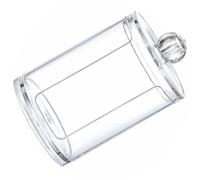ibasenice porte-coton en plastique boîte à gobelets en papier transparent pour salle de bain et coiffeuse, organise les cotons et réduit l'encombrement