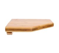 ibasenice Présentoir de Rangement Murale d'angle 20 CM en Bambou sans Perçage, Étagère Triangulaire Cuisine et Salle de Bain