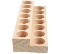 ibasenice Présentoir en Bois pour Huiles Essentielles 14 Trous, Organisateur Compact et Stable pour Bouteilles, Adapté Bureau et Usage Intérieur 10,16X3,23X1,50 Pouces