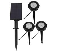 ibasenice Projecteur Multifonction pour Piscine Solaire Étanche 18 Led, Lampe de Piscine Résistante à L'usure en Abs, Recharge Solaire, pour Patio et Jardin