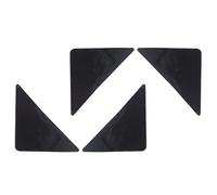 ibasenice Ruban Adhésif Antidérapant pour Tapis en PU Noir, 4pcs, Fixation Sécurisée et Anti Curling, pour Sols Stratifiés et Bois