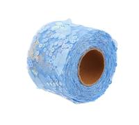 ibasenice Ruban Soi-même Bleu en Polyester Broderie et Paillettes, Résistance la Rupture et Finition Délicate, pour Loisirs Créatifs Diy, 1 Rouleau de 6 Cm X 10 Mètres
