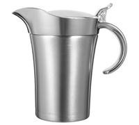 ibasenice Saucière Thermique en Acier Inoxydable 750ml Bec Verseur Effilé et Double Paroi pour Sauces et Condiments, pour Usage Familial