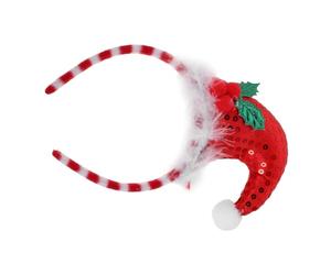 ibasenice Serre-TêTe De NoëL À Paillettes Pour Femmes Serre-TêTe Lutin De NoëL Accessoire Costume De FêTe DéCorations Festives Bandeau De Dessin Animé Pour Photos Et SoiréEs