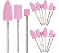 ibasenice Set de Forets de Ponçage en Meule de Pierre Lot de 15 Résistants à L'usure, Formes Variées, Outil Rotatif pour Métal et Plastique pour Bricolage DIY