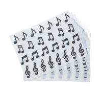 ibasenice Stickers Musique Noirs Motivants en Bopp, Autocollants Amovibles pour Incitations Étudiantes, 20 Feuilles 27 Pièces par Feuille, Fournitures Scolaires Éducatives