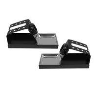 ibasenice Support pour Fer à Souder en Fer Noir Stable avec 8 Trous, Lot de 2 Pièces, Plateforme Sécurisée Multifonction pour Atelier de Soudure
