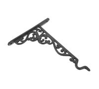 ibasenice Support Suspendu pour Jardinière en Fonte Noire, Style Vintage | Montage Rapide avec Vis et Écrous, Usage Intérieur Jardin, pour Pots et Paniers Lourds