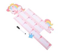 ibasenice Tableau de Croissance Design Cartoon Animal Rose pour Garçon et Filles en Pvc Autocollant Hauteur Imperméable et Amovible pour Décoration Chambre Bébé ou Nursery