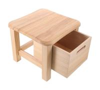 ibasenice Tabouret escabeau en Bois avec Rangement, Fonction 2 en 1, Lisse | Petit tabouret en bois pour salle de jeux et chambre, siège d'assise et banc de rangement pour jouets avec tiroir pour