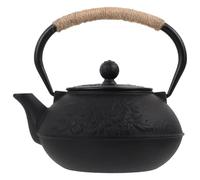 ibasenice Théière en Fonte 900ml Infuseur, Bouilloire Chauffante en Fer pour Eau Chaude, Design Élégant, Maison ou L'hôtel