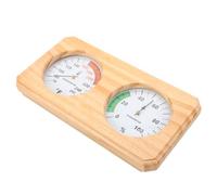 ibasenice Thermomètre à Dimensions Sauna 25,5x13x2,8cm, Accessoires pour Hygromètre Bois Mural, Double Affichage Précis, Prévient la Déformation Buée Domicile
