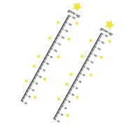 ibasenice Toise de Croissance Garçon et Filles Étoiles 30x45 Cm, Autocollants Muraux Décoration Chambre Bébé, Mesure Hauteur Murale pour Maternelle, 2 Feuilles Adhésives pour Pépinière