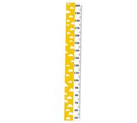 ibasenice Toise Murale de Croissance pour Garçon Fille Bois et Toile Décoration Murale pour Chambre Garçon Fille Nuage Blanc Jaune