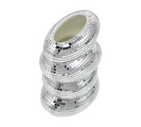 ibasenice Vase à Fleurs Décoration Moderne et Élégante Incassable et Facile à Nettoyer Spirale Miroir Argenté en Plastique pour Table Basse ou Fête Disco