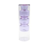 ibasenice Vase à Fleurs Double Couche, Vase à Composition, Verre, Lavande, pour Plante Verte et Fleur Artificielle, Décoration de Bureau Maison
