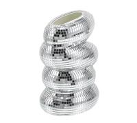 ibasenice Vase et Facile à Nettoyer Spirale Miroir Argenté en Plastique Incassable pour Fêtes ou Mariages pour Décoration de Table Moderne et Élégante