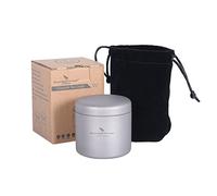iBasingo Ti3208D Ti3208D Boîte à thé en titane 80 ml Bouteille à épices Sel et poivre Pot à condiments Ultraléger Portable Petit rond Cuisine Thé Café Épices Haricots Sucre Nourriture Boîte Mini Tin