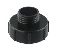 IBC Adaptateur de réservoir d'eau S100x8 vers S60x6, réducteur de filetage 100 mm à 60 mm pour conteneurs 640L-1000L, raccord en plastique noir pour systèmes de tuyau d'arrosage et de pluie