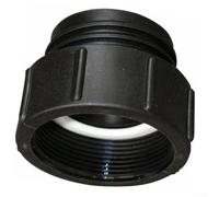 IBC Adaptateur de réservoir S60 x 15,2 cm à filetage fin, connecteur à rainure DN60 pour sortie de citerne, raccord de réduction en plastique avec joint pour connexion de tuyau d'arrosage