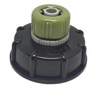 IBC Adaptateur de réservoir S60X6 vers raccord de tuyau d'arrosage en plastique PP à dégagement rapide Noir Vert pour pelouse jardin