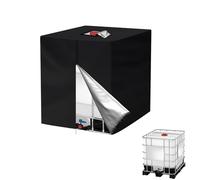 IBC Housse pour réservoir d'eau 1000 L étanche 210D pour réservoir IBC Noir | Housse de protection en tissu Oxford pour réservoir IBC, anti-neige, coupe-vent, anti-UV avec fermeture éclair