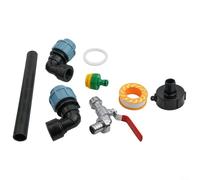 IBC Kit adaptateur de réservoir 1,9 cm robinet col de cygne en laiton pour connecteur d'eau de pluie raccord de réservoir d'eau de jardin adaptateur de tuyau de vidange fourre-tout