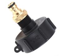 IBC Raccord de réservoir S60 x 6 - Bouchon fileté - 60 mm - Avec adaptateur en laiton de 3/4" - Pour réservoir IBC - Réservoir d'eau DN40 DN50 - Robinet sphérique - Raccord de tuyau d'arrosage - Pour