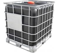 IBC réservoir d'eau de 1000 l Palettes en métal/plastique noir et le cadre en treill - Ballaste