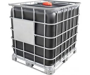 IBC réservoir d'eau de 1000 l Palettes en métal/plastique noir et le cadre en treill - Ballaste
