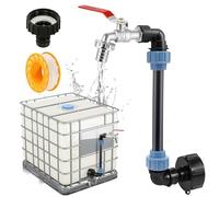 IBC Robinet à col de cygne 3/4", pour réservoir IBC, S60 x 6, accessoire de réservoir IBC, adaptateur IBC avec col de cygne 3/4", pour remplissage d'arrosoir, réservoir d'eau de pluie, réservoir d'eau