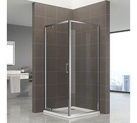 IBEA Cabine de douche H 190 cm porte pivotante verre 6 mm transparent 90 x 80 cm (porte 90)