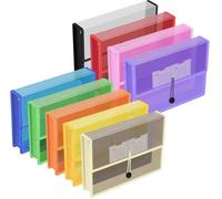 Ibenzoa® : 9 classeurs A4 en PP de haute qualité – pochettes en plastique semi-transparentes et résistantes à la déchirure, avec bouton-pression, étanches, dimensions : 33 x 25 x 6 cm