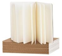 Ibenzoa® A5, bloc-notes en papier kraft – lot de 12, 30 feuilles par bloc, papier de 80 g/m², surface lisse et sans transparence, couverture en carton kraft robuste, idéal pour le bureau et l'école